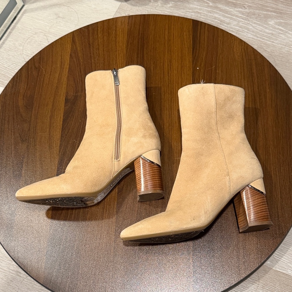 Aquatalia Tan Suede Ankle Boots